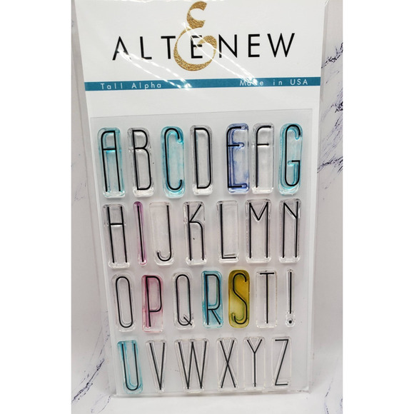 Tall Alphabet Altenew Clear Unmounted Craft Stamps - Picture 1 of 5